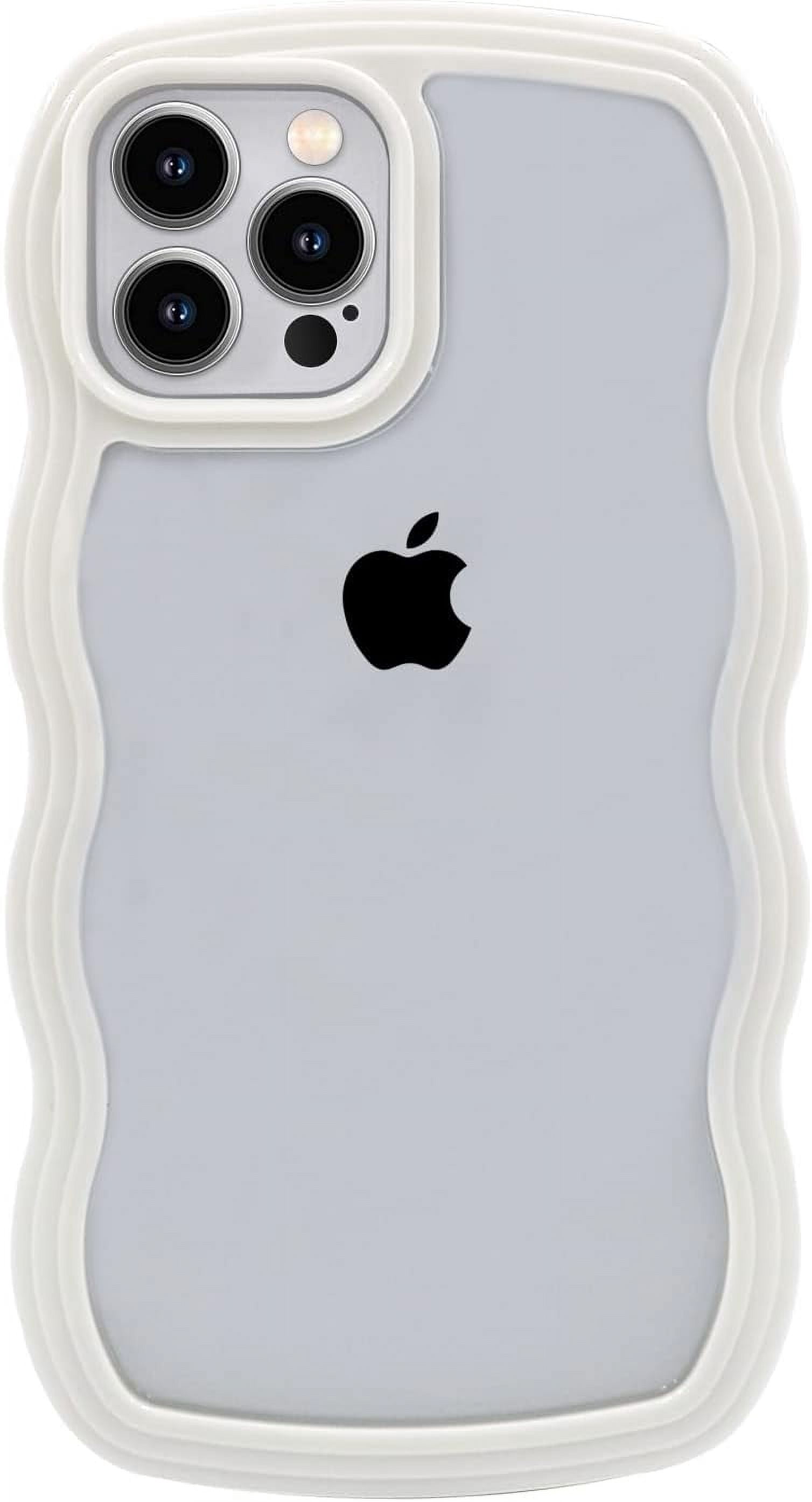 QLTYPRI Custodia per iPhone 14 Pro Max Cover, iPhone 14 Pro Max Custodia Trasparente per Ragazze Donne, Silicone Morbido TPU Bordi Curvi Ondulati Antiurto Protettiva Case - Giallo