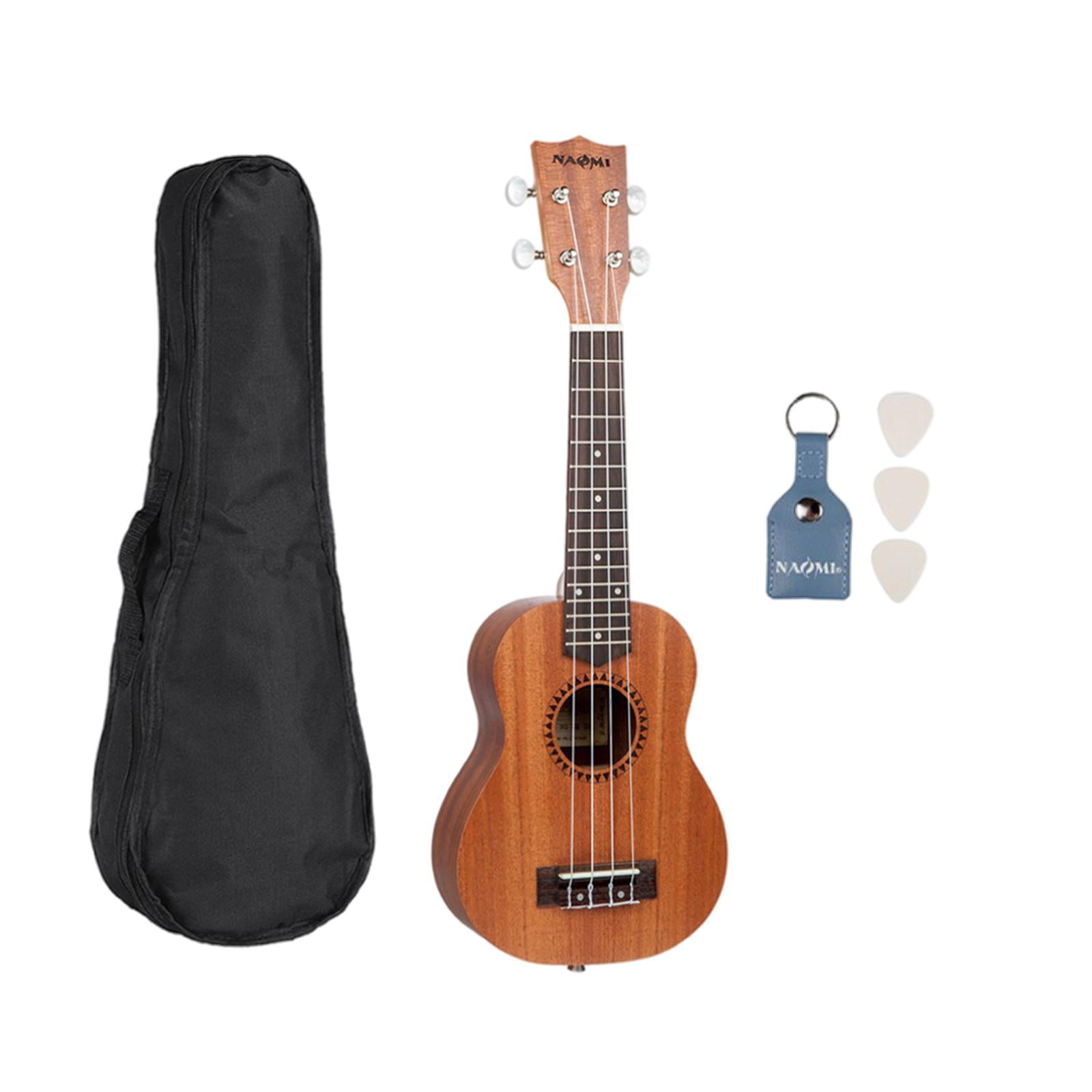 Wooden 21 inch Soprano Ukulele 4 Strings Educational Accessories