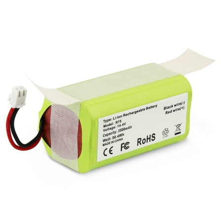 Replacement RVBAT850 Battery for Shark Ion R75, RV761, RV850C, RV1000S, RV1100VL, RV1001AE, UR1000SR, RV700_N, RV720_N Vacuum Cleaners (2-Prong Connector,NOT for 3-Prong Connector)