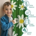 thumbnail image 3 of Blackout Kids Curtains,Green Daisy Flower Yellow Centers Pattern Childrens Insulated Curtains Set Of 2,Bedroom Essentials,Toddler Room Decor 42"x84", 3 of 5