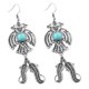thumbnail image 5 of 1 pendientes únicos con de turquesa, colgante de águila de aleación, pendiente de oreja, para mujer, joyería plateada / dorada - Plata, tal se describe Hugo Pendientes huecos para mujer, 5 of 8