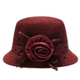 thumbnail image 4 of Sun Hats for Women Uv Protection Stylish Wide Brim Sun Hat with Elegant Floral Design Summer Beach Hat, 4 of 6