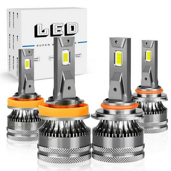 Combo LED Headlight Bulbs 6000K for 2016-2020 Ford Transit 350 High Low Beam White 4X