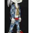 thumbnail image 4 of BALENC1AGA Men's Nuevo Conejo De Dibujos Animados Bordado Cuello Redondo Manga Corta T-shirt-4XL 亚洲 尺 码, 4 of 4