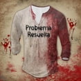 thumbnail image 2 of Wyzesi Spring T Shirts for Boy Male Theme Casual Round Neck Button Bloodstain Pattern Plus Size Digital Printing T Shirt Long Sleeve Top Tropical T Shirts Men Short Sleeve, 2 of 4