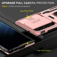 thumbnail image 3 of Allytechgroup Magnetic for Samsung Galaxy S25 Ultra Case with Screen Protection, Military Grade Shockproof Bumper Kickstand Sliding Camera Lens Protector Rugged Bumper for Women Men, Rosegold, 3 of 7