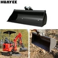 thumbnail image 5 of HUAYEE 800mm Toothless Bucket with Pins – Heavy-Duty Attachment for 1-1.8 Ton Mini Excavator.in-Stock in The US, 90MM/3.54in Span, 25MM/0.98in Hole Diameter, 90MM/3.54in Central Wheelbase, 5 of 11