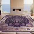 thumbnail image 2 of Design&I 9'x12' Washable Area Rug Snag-Free Purple Showcasing Para Traditional Decorative Artwork Bedside for Dining Room, Basement, Large Office, 2 of 7