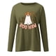 thumbnail image 5 of ICHUANYI Clearance Women's Casual Round-Neck Print Long Sleeve Pullover Blouse T-shirt Tops ICHUANYI "ICHUANYI", 5 of 5