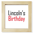 thumbnail image 1 of Celebrate Lincoln's Birthday Blessing Festival Square Picture Frame Wall Tabletop Display, 1 of 3