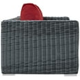 thumbnail image 3 of Modway Summon Aluminum and Rattan Patio Loveseat in Canvas/Red, 3 of 5