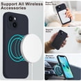 thumbnail image 3 of for iPhone 13 Case Silicone with Screen Protector - [Compatible with MagSafe] - Camera Cover - Slim Fit Protective Magnetic Phone Case 6.1" for Women Girls Dark Blue, 3 of 13