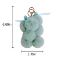thumbnail image 4 of Coofit Faux Fur Ball Keychain Bowknot Grape Design Pom Pom Ball Charm Purse Pendant, 4 of 6
