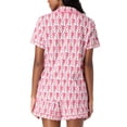 thumbnail image 2 of Conjunto de pijama HMPEAIIY pantalones cortos Y2K con botones para mujer, 2 of 4