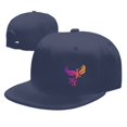 thumbnail image 4 of DouZhe Flat Brim Cap Snapback Hat, Animal Bird Phoenix Prints Adjustable Blue Adult Baseball Cap, 4 of 6