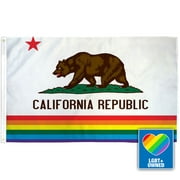 California Rainbow Pride Flag - 3x5' Poly Flag California Rainbow Flag 3' x 5' Pride Flag, California Rainbow Pride Flag, California Rainbow flag, California Rainbow pride, Pride Flag