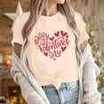 thumbnail image 6 of Otvok 2025 Womens Short-Sleeve Tops Casual Round Neck Valentine'S Day Printed T-Shirt, 6 of 6
