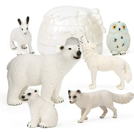 7Pcs Polar Animals Figurines with Igloo for Kids Realistic Arctic Animal HTOOQ HTOOQ Playset Includes Polar Bear, Snowy Owl, Wolf, Rabbit, Arctic Fox Cake Topper Birthday HTOOQ Gift for Kids Toddlers | 7Pcs Polar Animals Figurines with Igloo for Kids Realistic Arctic Animal HTOOQ HTOOQ Playset Includes Polar Bear, Snowy Owl, Wolf, Rabbit, Arctic Fox Cake Topper Birthday HTOOQ Gift for Kids Toddlers |