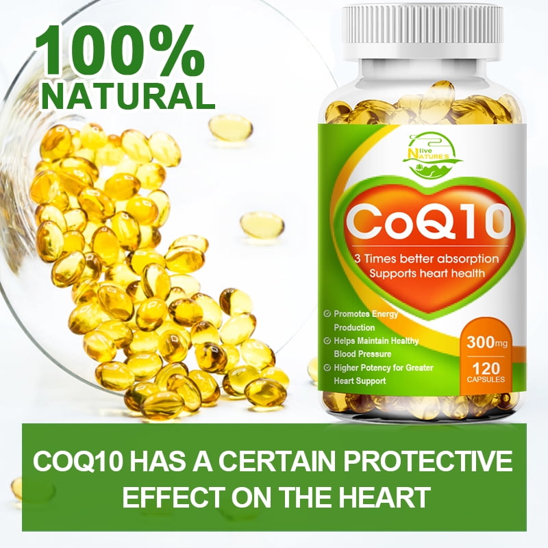 Nature's Live CoQ10 Mega Ubiquinol Supplement 300mg Heart Health,Energy Stamina,240 capsules