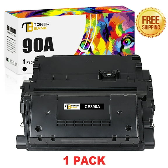 Toner Bank 1-Pack Compatible Toner Cartridge for HP 90A CE390A LaserJet Enterprise M4555 MFP-M4555f MFP-M4555fskm MFP-M4555h M601n M603n M603dn M602n Black