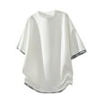 thumbnail image 2 of IhhxPro Men's Short Sleeve Button down Shirt Oversized Sport Tee Moisture-Wicking Quick Dry Plaid Trim T-Shirt M-3XL, 2 of 4