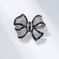 thumbnail image 3 of Delicate Elegant Blue Bow Brooch Vintage Sparkling Rhinestone Lapel Pins for Wedding Party Jewelry Accessories, 3 of 5