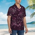 thumbnail image 3 of Disketp Hawaiian Shirts for Men,Snowflakes and Hearts Print Mens Casual Short Sleeve Button Down Shirts Beach Shirt, 3 of 7