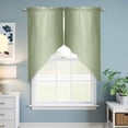 thumbnail image 6 of Sage Green Ombre Kitchen Window Curtains, Swag Curtains Valance for Bedroom Living Room Bathroom, Modern Gradient Abstract Art Rod Pocket Window Treatment Curtain Block Drapes 2 Panels 28"x36", 6 of 9
