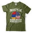 thumbnail image 4 of Proud To Be Armenian American Shirt Armenian Patriotic Shirt USA Armenia Tshirt Armenia Flag Tee (Medium Navy Blue), 4 of 6
