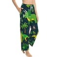 thumbnail image 2 of Haiem Dinosaurs and Flowers Women's Pajama Pants Ultra Lightweight Pjs Bottoms Sleepwear Bottom Pants With Pocket Drawstring-X-Large, 2 of 9