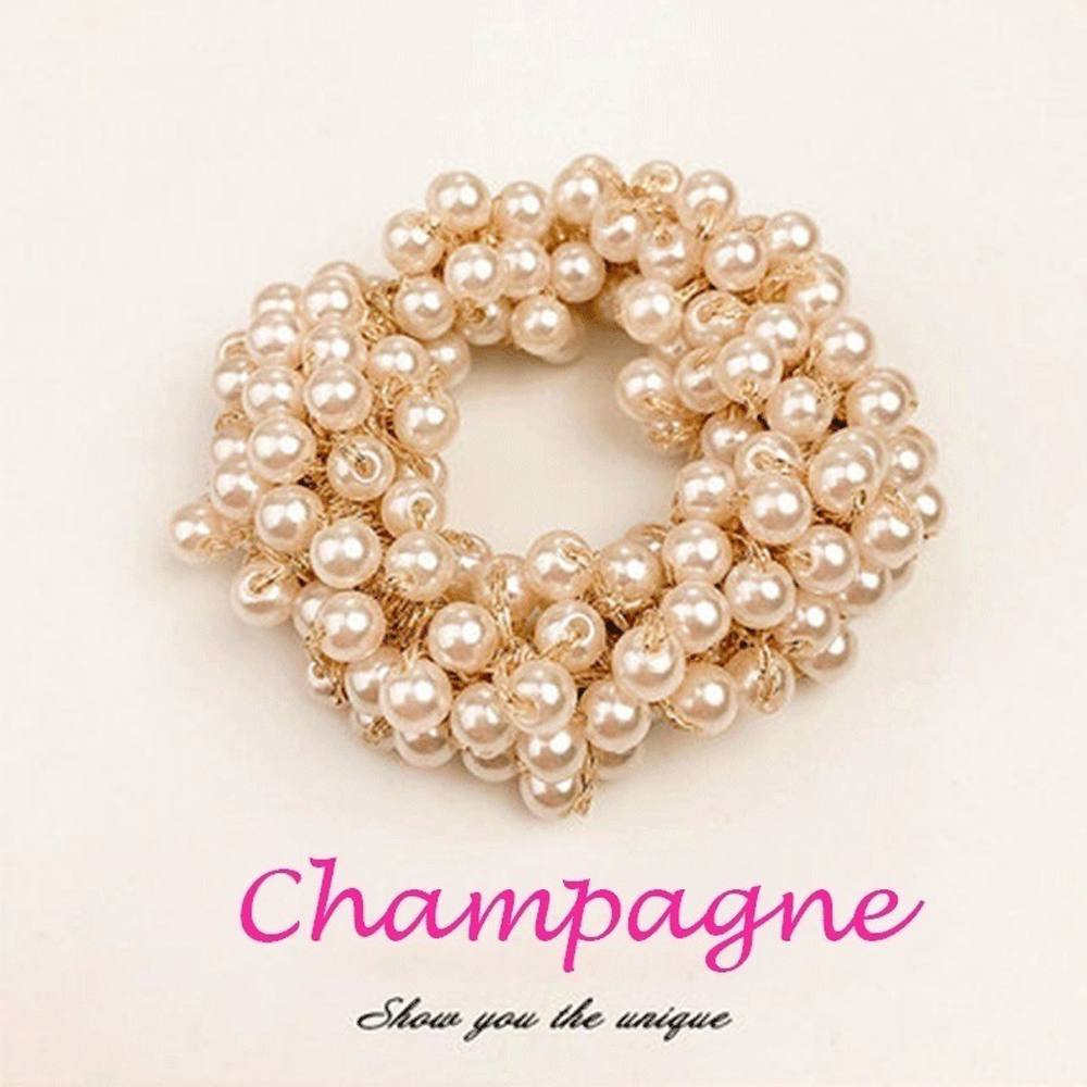 Hair Ties for Gift,Pearl Elastics Cute Hair Ties Ring Rope Scrunchie Hair Ponytail Holder for