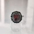 thumbnail image 3 of Natural Garnet Ring, Rough Garnet Gemstone Ring, January Birthstone, Bohemian Ring, 925 Sterling Silver, Womens Ring, Christmas, Thanksgiving, Handmade, Statement Jewelry, Rough Gemstone Jewelry, 3 of 6