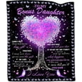 thumbnail image 2 of Bonus Daughter Gifts Blanket, Step Daughter Gifts from Stepmom Stepdad, to My Bonus Daughter Gifts, Stepdaughter Gifts, Bonus Daughter Birthday Gift, Gifts for Stepdaughter Throw 60"X50", 2 of 6