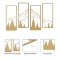 thumbnail image 3 of ruelen 4 Pcs Metal Mountain and Forest Wall Decor Line Drawing Wall Art Abstract Minimalist Wall Decor Rustic Nature Home Wall Art Sculpture for Home Office Bedroom Bathroom Living Room (Gold, Small), 3 of 7