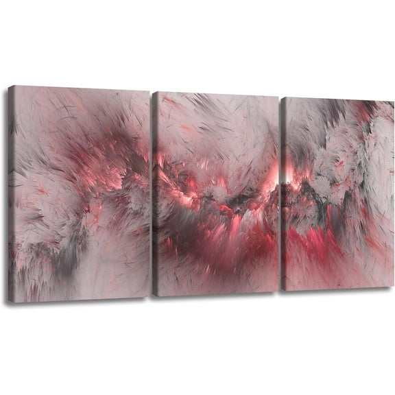 Hieng 3Pieces Canvas Wall Art Decor Modern Artwork Print Abstract Colorful Brushstrokes Landscape Painting Poster Wall Art for Living Room Home Decoration（Only canvas）