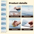 thumbnail image 5 of Boho Peel and Stick Wallpaper Abstract Blue Wave Soft Gradient Tones Wall Mural 17.7in x 9.8ft Self Adhesive Removable Wall Paper Renter Friendly Wallpaper for Bedroom Kitchen Farm, 5 of 8