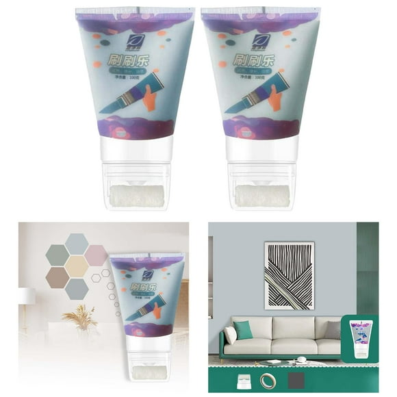 Rodillo para paneles de yeso de 120G, 2 piezas, accesorios para laminación de pintura de pared, removedor de herramientas, cepillo de cubierta sucia para reparación de Azul Argenta BLESIY Rodillo de reparación