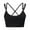 Black, variant on Women's Sports Bras Plus Size Medium Under $10 Solid Color Wireless Back Beauty Gathering Chest Cushion Ventilation Yoga Sports Bra