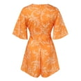 thumbnail image 4 of WILLBEST Robes et Combinaisons à Manches en V à Fleurs pour Femmes avec Ceinture Plissée, 4 of 4