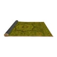 thumbnail image 2 of Ahgly Company Indoor Round Abstract Yellow Modern Area Rugs, 3' Round, 2 of 4