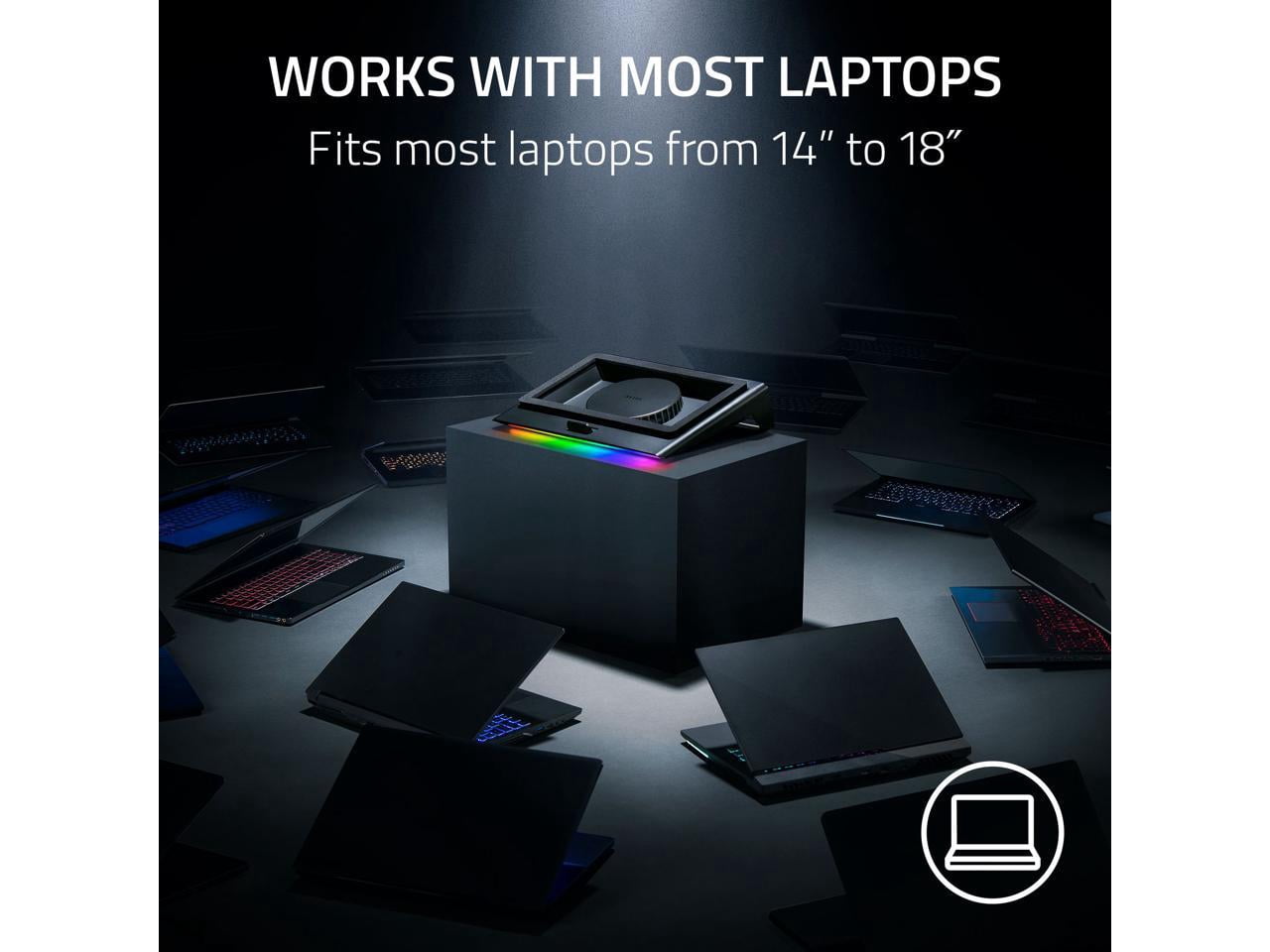 RAZER Laptop Cooling Pad, fits 14" to 18" laptops, Smart Cooling, Airtight Pressure Chamber
