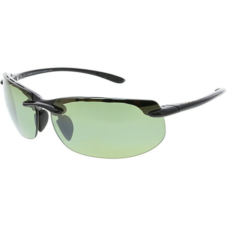 Maui Jim Men's Banyans HT412-02 Black Semi-Rimless Sunglasses