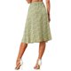 thumbnail image 3 of Falda Midi A-Line Floral de Chiffon para Mujeres INSPIRE CHIC, Falda Vintage de Verano, S Verde Blanco, 3 of 6