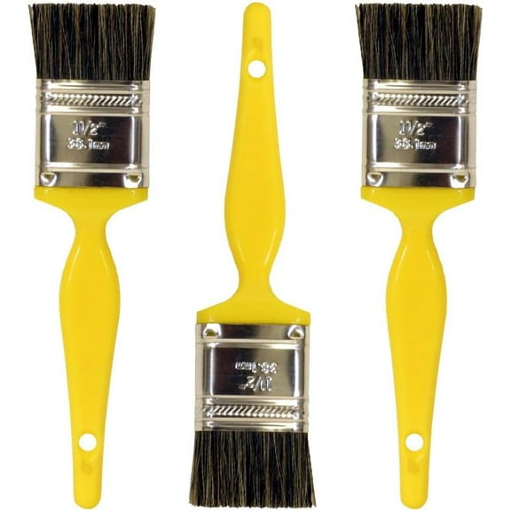 Nanoskin Ultra-Soft Paint Style Detail Brush, 3-Pack - 1" Double Thickness China Bristles | Ideal for Auto Interior, Exterior, Wheels, Emblems & Tight Spaces | Essential Car Detailing & Cleaning Tools