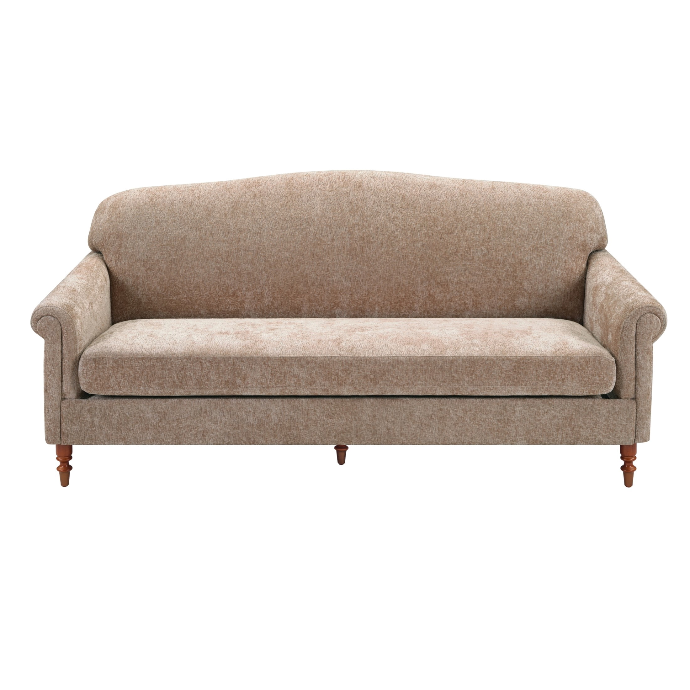 Christopher Knight Home 77.5" Chenille Loveseat Sofa with Rolled Arms, Classic Design 2-seater Couch, Oatmeal