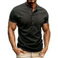 thumbnail image 2 of Mens Henley Shirts Casual Short Sleeve Pullover Tops Relaxed Fit for Gym Workout Everyday Comfort T Shirts for Man, 2 of 8