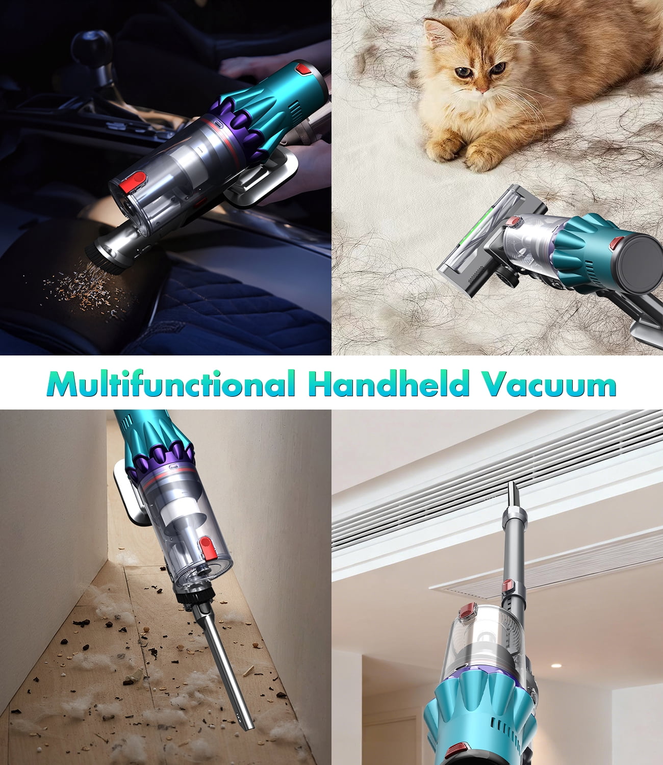 Vexwin 55Kpa Cordless Stick Vacuum Cleaner 60Mins 600W Brushless Motor for Pet Hair Carpet
