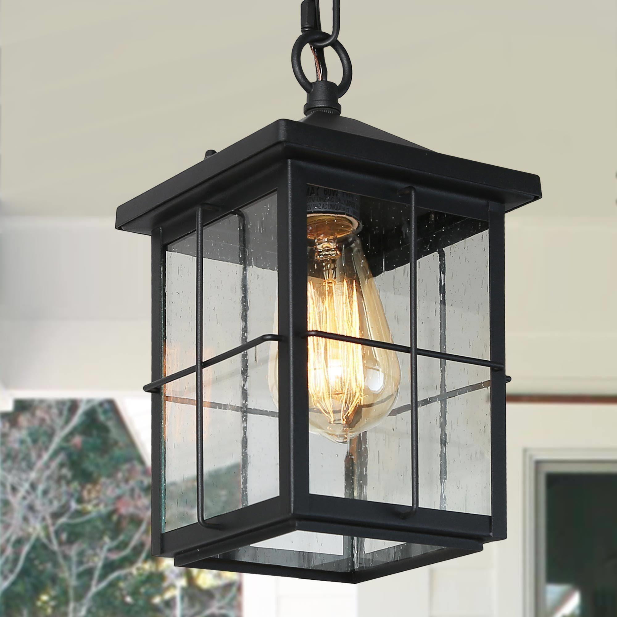 LNC1-Light Black Modern Farmhouse Black Outdoor Hanging Pendant Lights ...