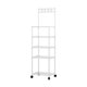 thumbnail image 2 of Estante de almacenamiento de cocina de 5 niveles Multi capa | Carro organizador rodante para cocina, baño, sala de estar | Plástico y acero, ventilado, fácil de mover | 59.8"x16.1"x11.8", Blanco, 2 of 6