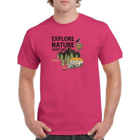 Explore Nature Every Day T-Shirt Men -Image by Shutterstock, Male Small